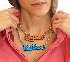 NECKLACE w/ PLEXI WORDS