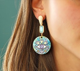 EARRING W/ EVIL EYE