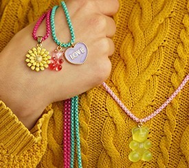 NECKLACES W/ ENAMEL &BEARS