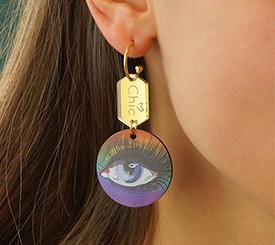 EARRINGS W/ EVIL EYE