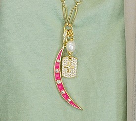 CHAINS W/ PINK & ZIRCON