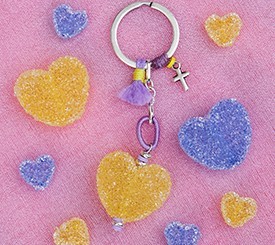 Christening Keyring Heart