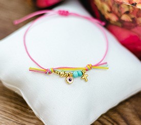 Pink Christening Bracelet