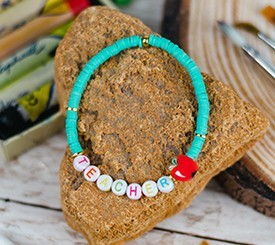 "Teacher" Bracelet w/Apple