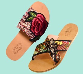 Sandals w/ Fabric Patches