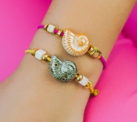 BRACELETS W/ CERAMIC SHELL