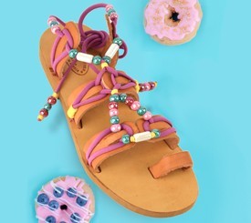 Sandal w/ Ceramic Beads