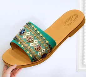 Green & Gold Sandal