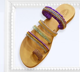 Purple & Gold Sandal
