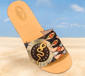 Sandal w/ Gold Snake