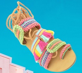 Colorful Sandal w/ Cords