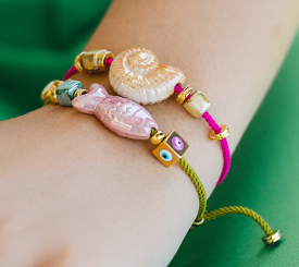 BRACELETS W/CERAMIC SLIDER