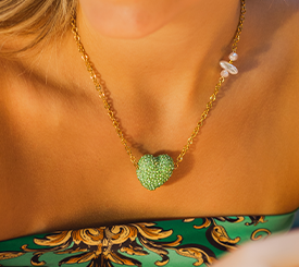 NECKLACE W/ RESIN HEART