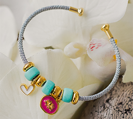 BRACELET W/ LOTUS FLOWER