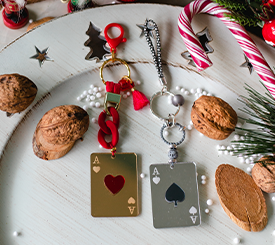 Keyrings w/ Playing Cards