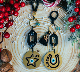 Black & Gold Keyrings