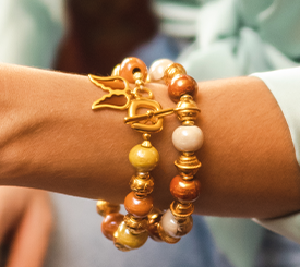 BRACELETS W/ CERAMIC BEADS