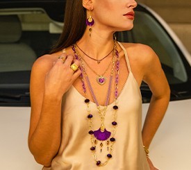 JEWELRY W/ PURPLE DETAILS