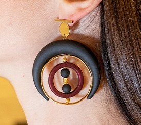 EARRING W/ RUBBER ELEMENTS