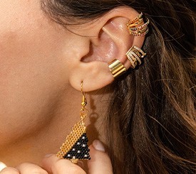 Gold Tree Miyuki Earring