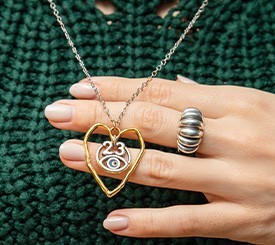 Necklace w/ Metal Heart