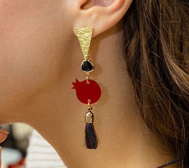 Earring w/ Pomegranate