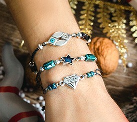 Silver & Blue Bracelets