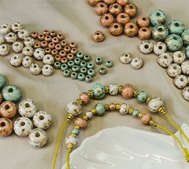 NECKLACES W/ CERAMIC BEADS