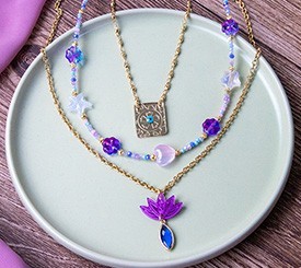 LOTUS FLOWER NECKLACE SET