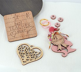 Keyring w/ Wooden Pendants