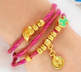 TRIPLE BRACELET W/ CHARM