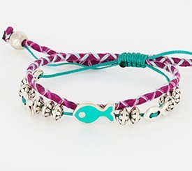 BRACELET W/ FISH SLIDER