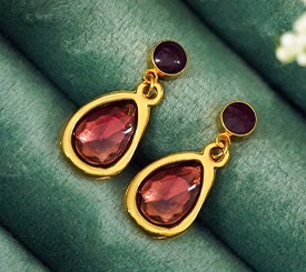 GOLD & RED EARRINGS