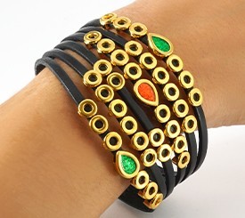 BRACELET W/ METAL SLIDERS