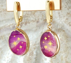 PINK EARRINGS W/ STARS