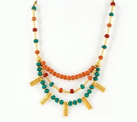 NECKLACE W/ CERAMIC BEADS
