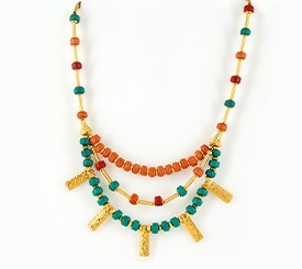 NECKLACE W/ CERAMIC BEADS