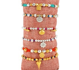 BRACELETS W/ ETHNIC CHARMS