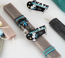 Λαμπάδα Ξύλινο Skateboard