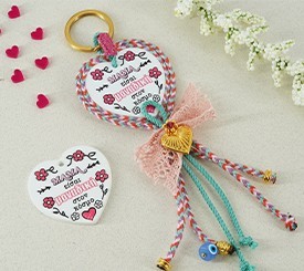 Keyring w/ Plexi Heart