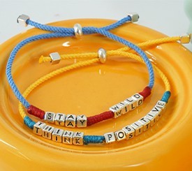 WORD BRACELETS W/ CUBES