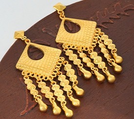 GOLD RHOMBUS EARRINGS