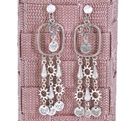 SILVER SUN EARRINGS