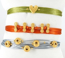 BRACELETS W/ METAL SLIDERS