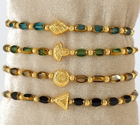 BRACELETS W/ GLASS TUBES