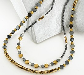 BLACK & GOLD HEMATITE SET