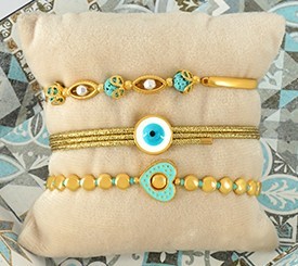 GOLD & TURQUOISE BRACELETS