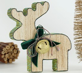 Wooden Deco Deer w/ Strass