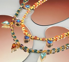 NECKLACES W/ GLASS HEARTS