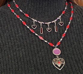 NECKLACE SET W/ HEARTS